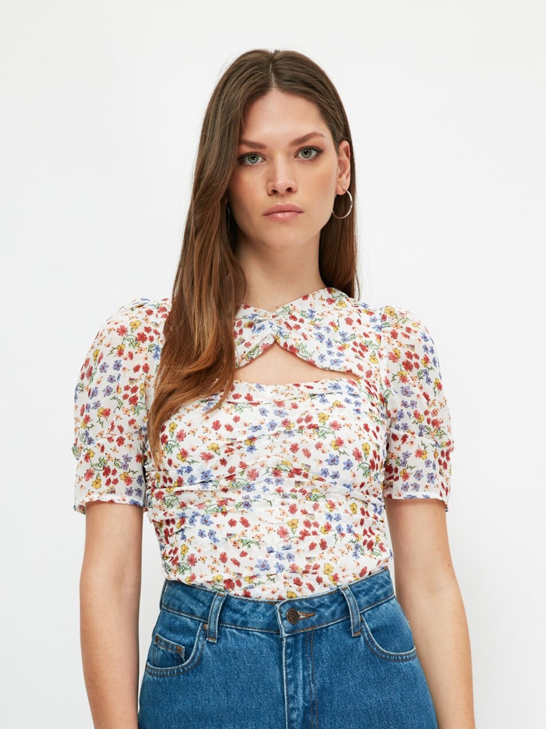 

Trendyol Woman Multicoloured Floral Print Top, Multi