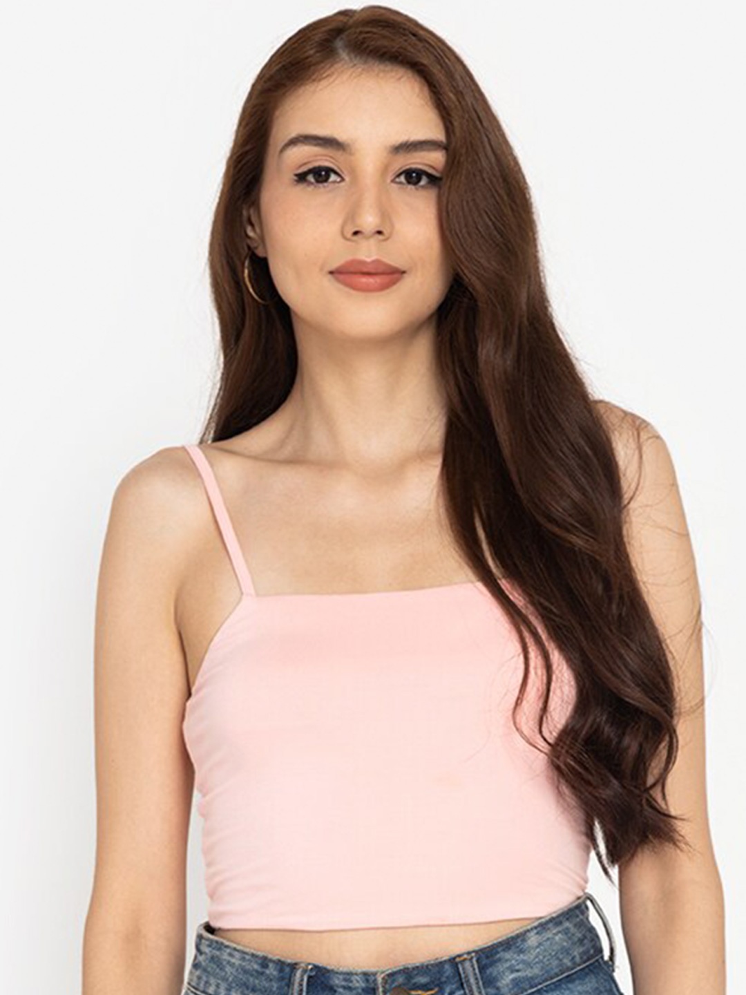 

ZALORA BASICS Pink Crop Top