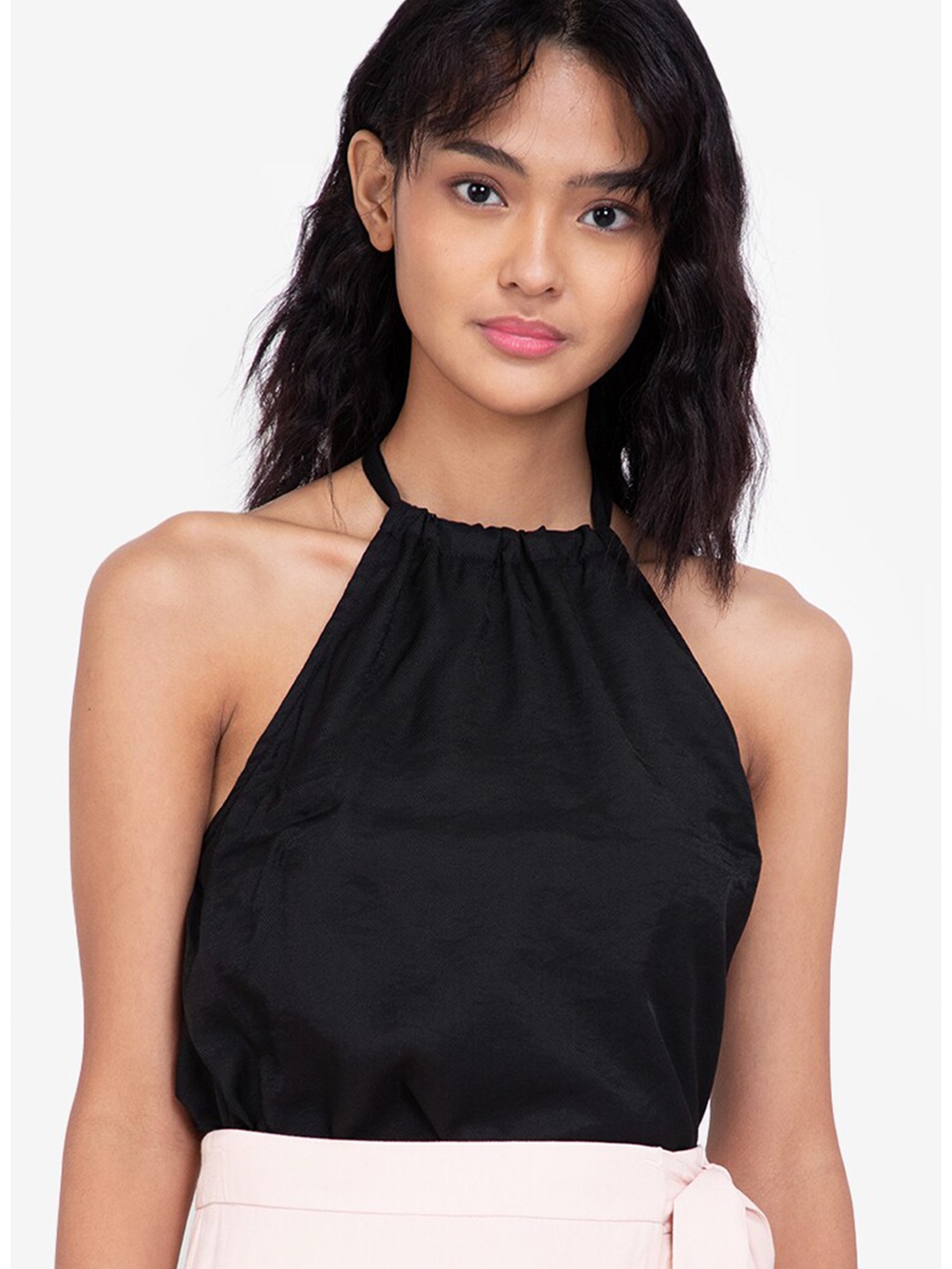 

ZALORA BASICS Black Halter Neck Top