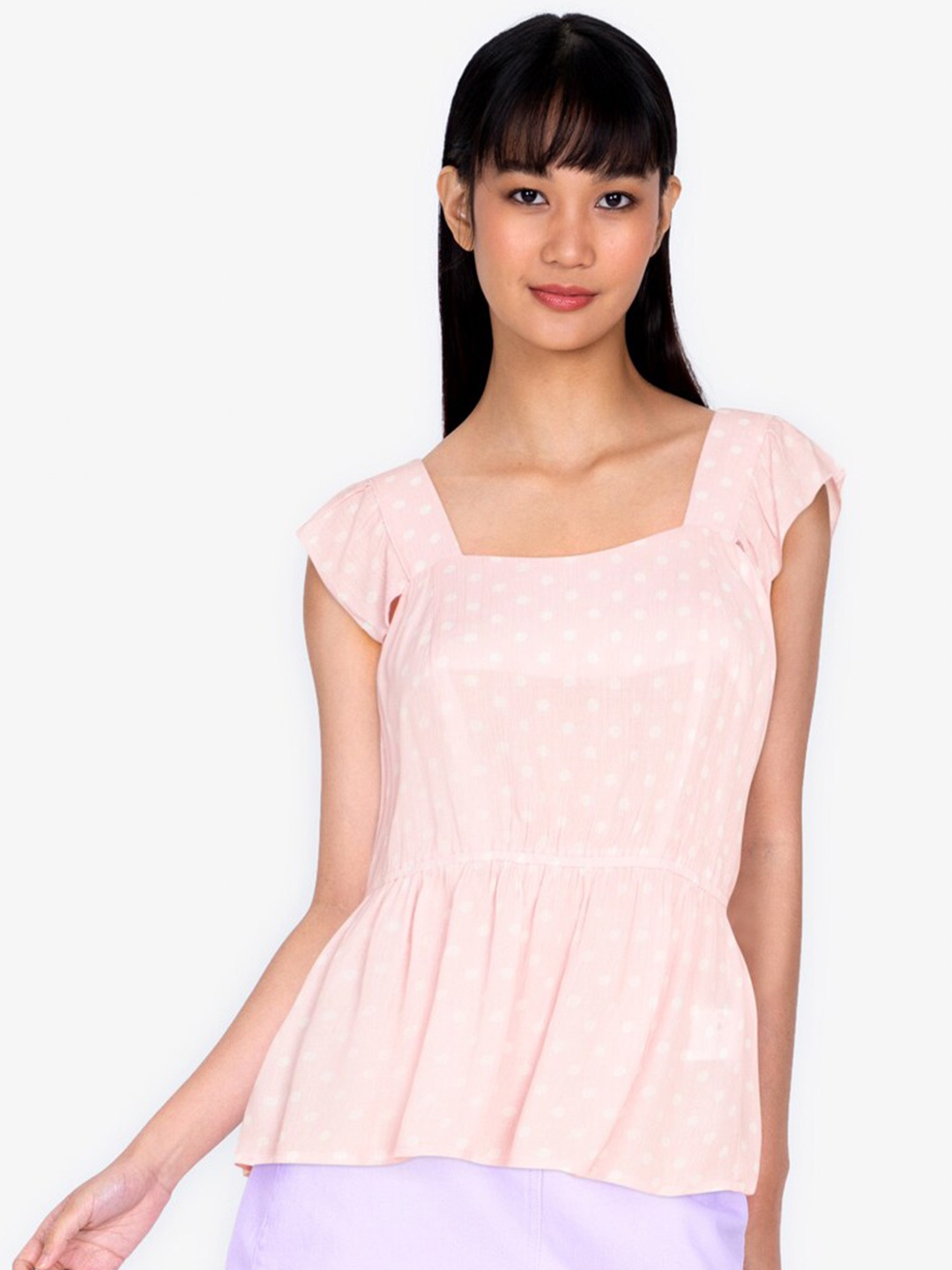 

ZALORA BASICS Multicoloured Peplum Top, Multi