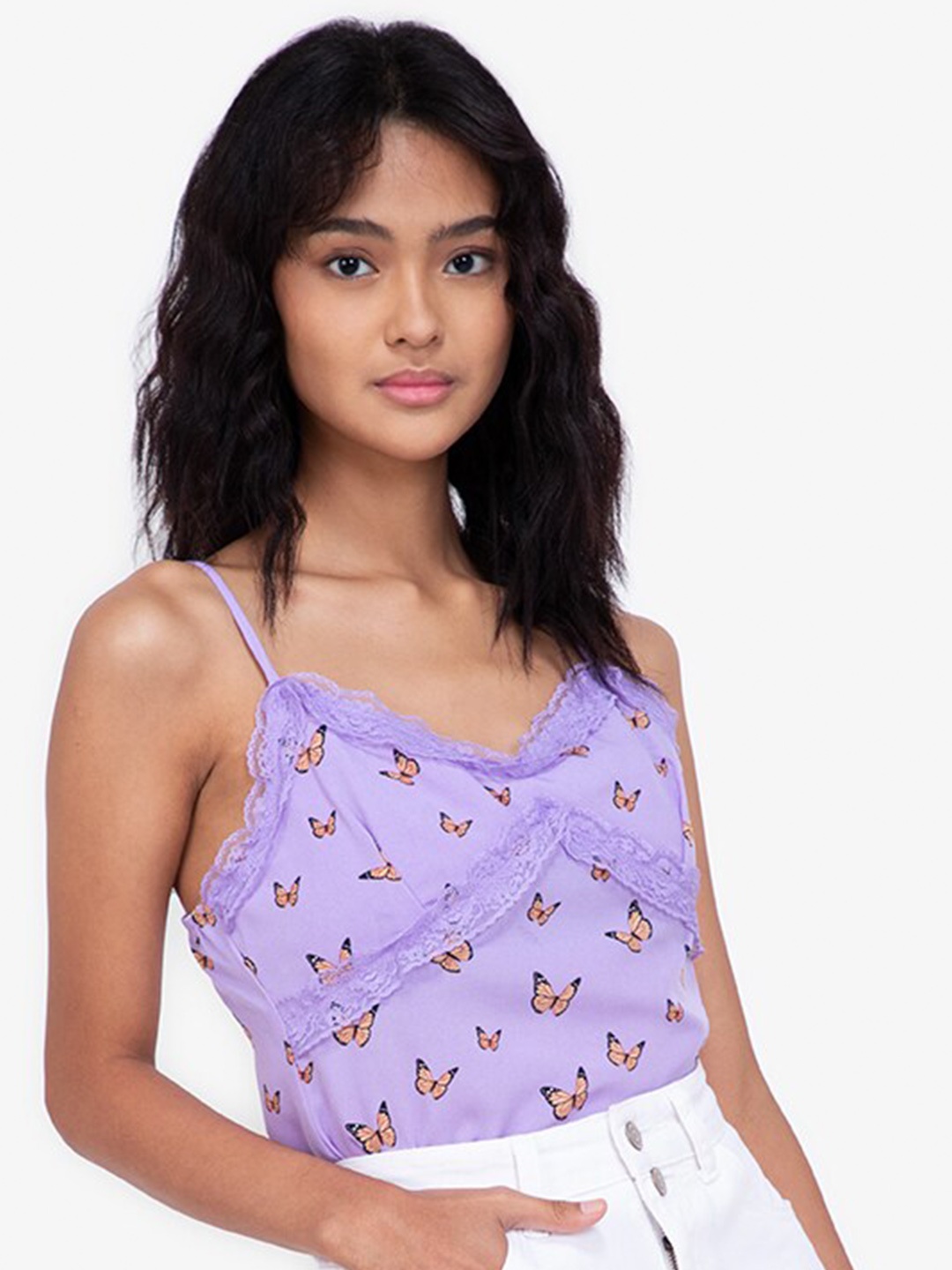 

ZALORA BASICS Multicoloured Floral Print Crop Top, Multi