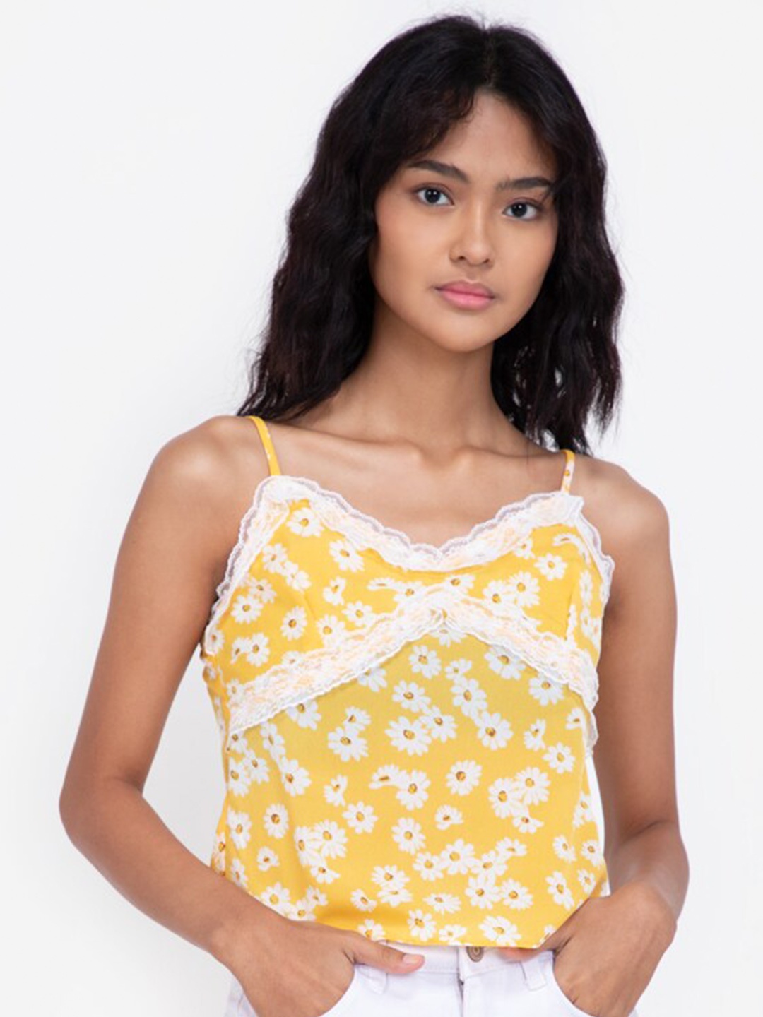 

ZALORA BASICS Multicoloured Floral Print Crop Top, Multi