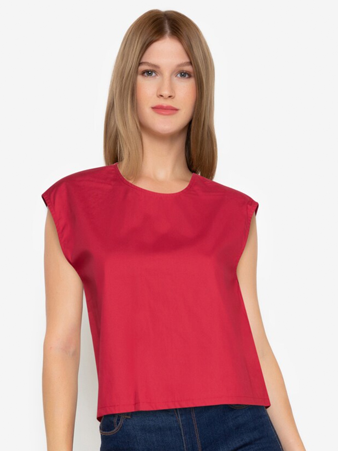 

ZALORA BASICS Red Extended Sleeves Top