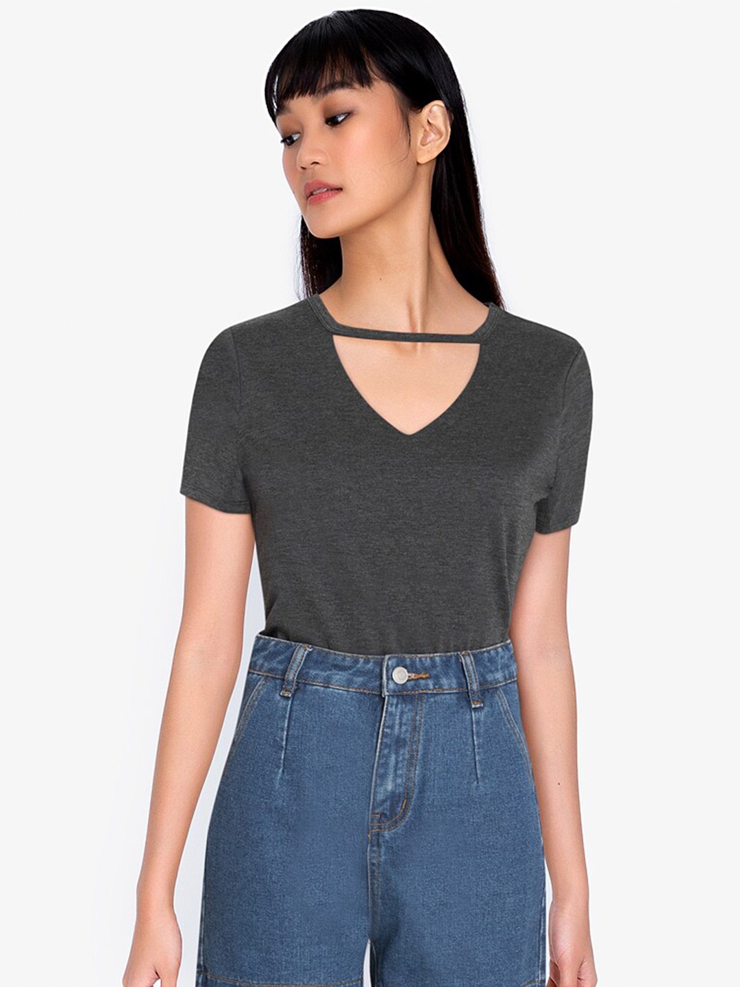 

ZALORA BASICS Black Choker Neck Top