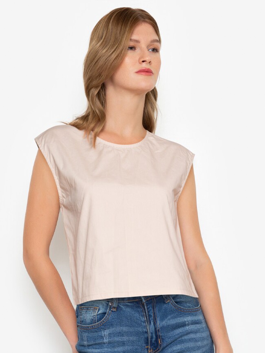 

ZALORA BASICS Beige Extended Sleeves Top