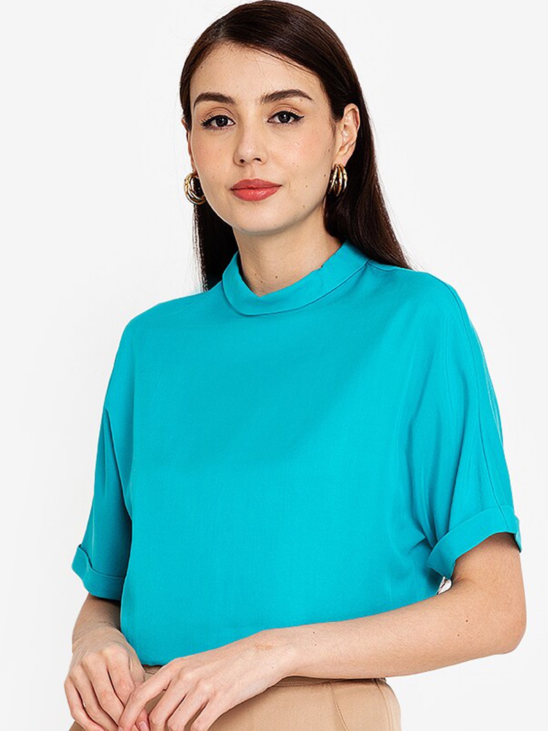 

ORIGIN BY ZALORA Green Extended Sleeves Top