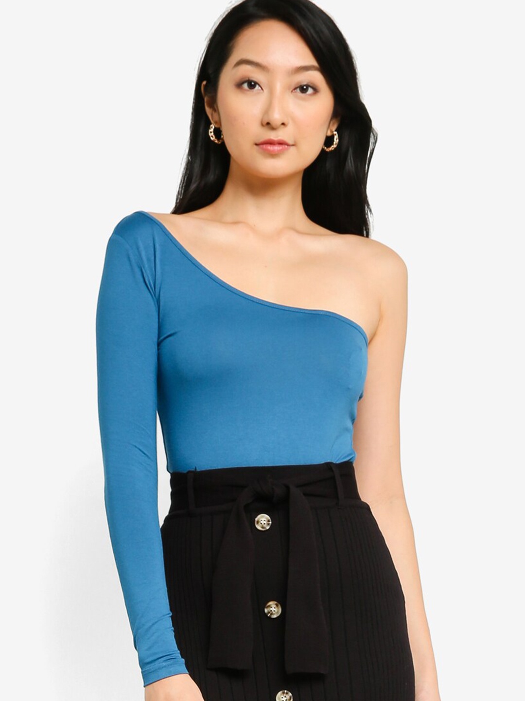 

ZALORA BASICS Women Green One Shoulder Top