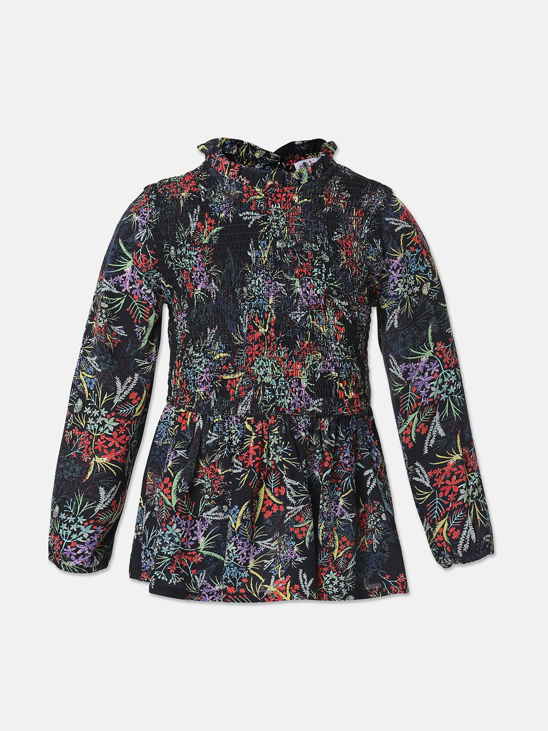 

Oxolloxo Multicoloured Floral Print Peplum Top, Multi