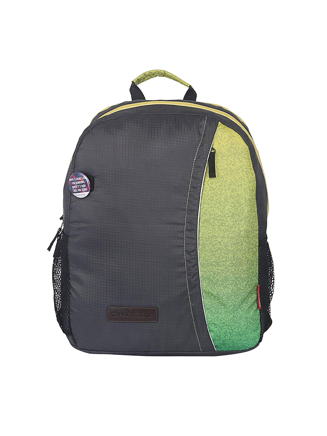 

Harissons Unisex Green & Black Colourblocked Backpack