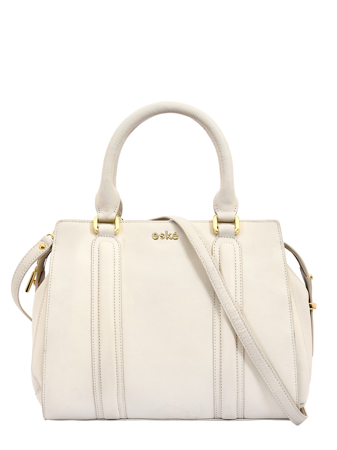 

Eske Leather Structured Handheld Bag, White