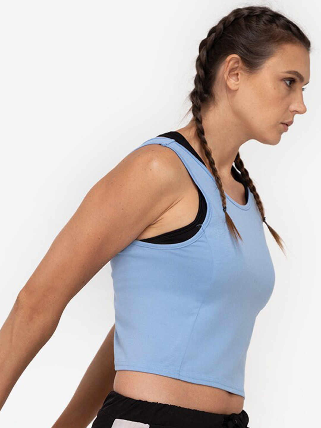 

ZALORA ACTIVE Blue Tank Crop Top