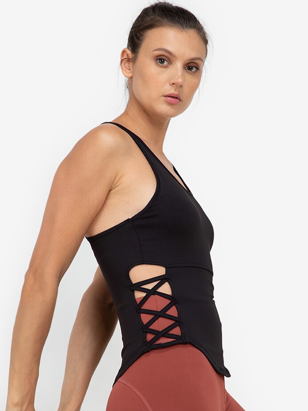 

ZALORA ACTIVE Black Strappy Tank Top
