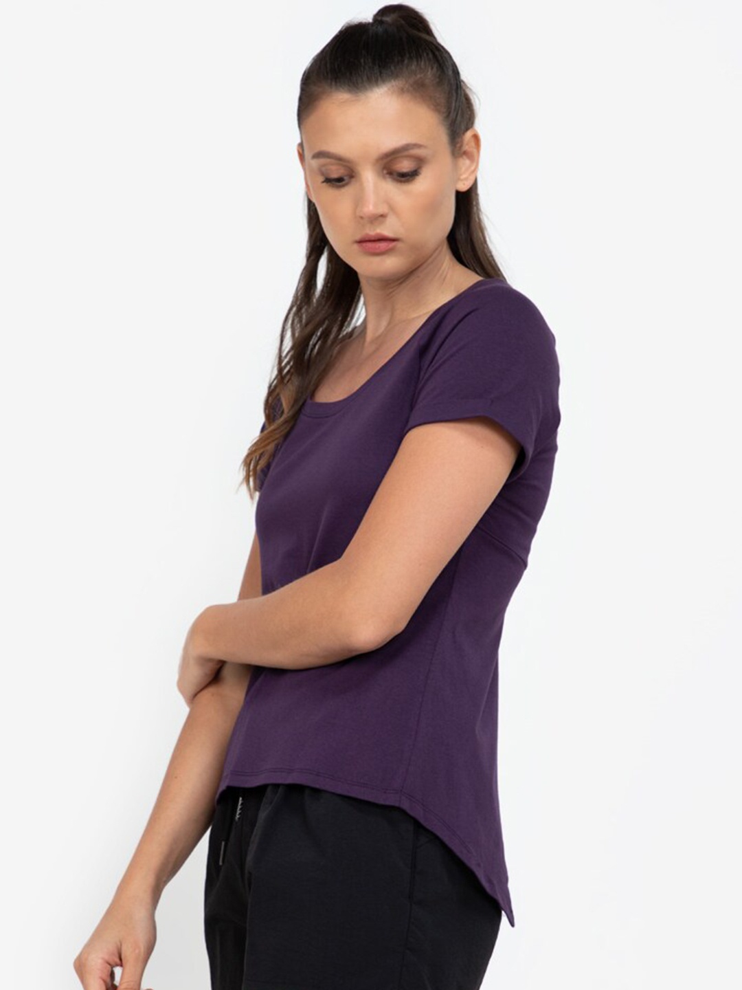 

ZALORA ACTIVE Purple Styled Back Top