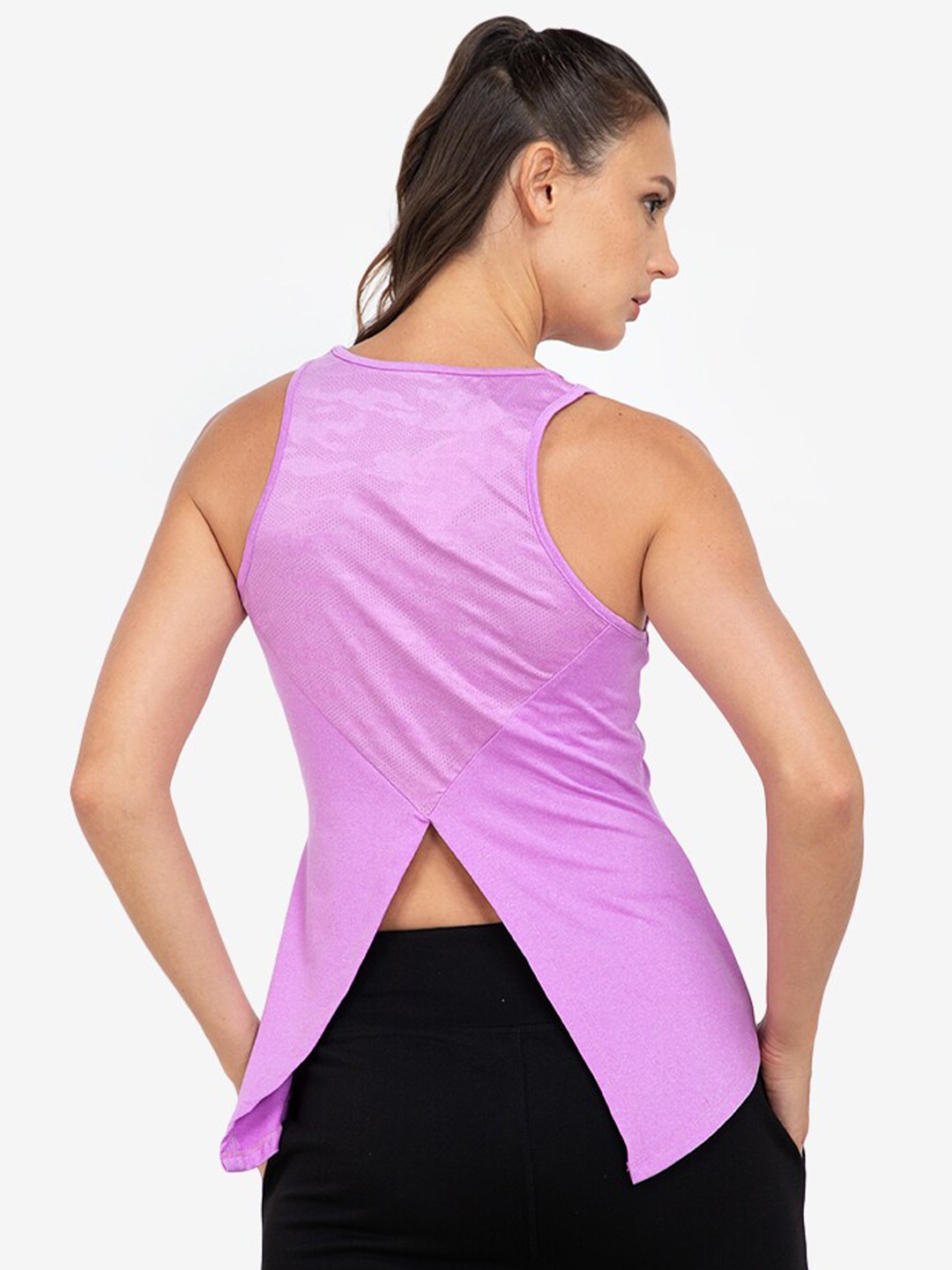 

ZALORA ACTIVE Purple Styled Back Top
