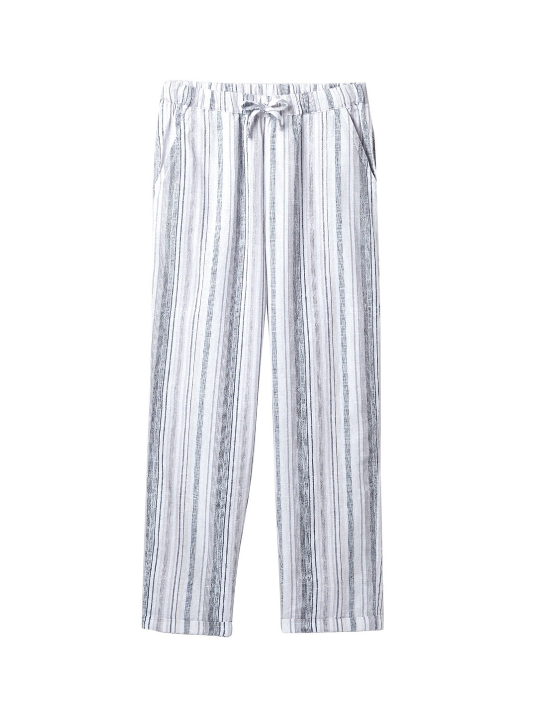 

Cub McPaws Boys Grey & White Striped Linen Lounge Pants