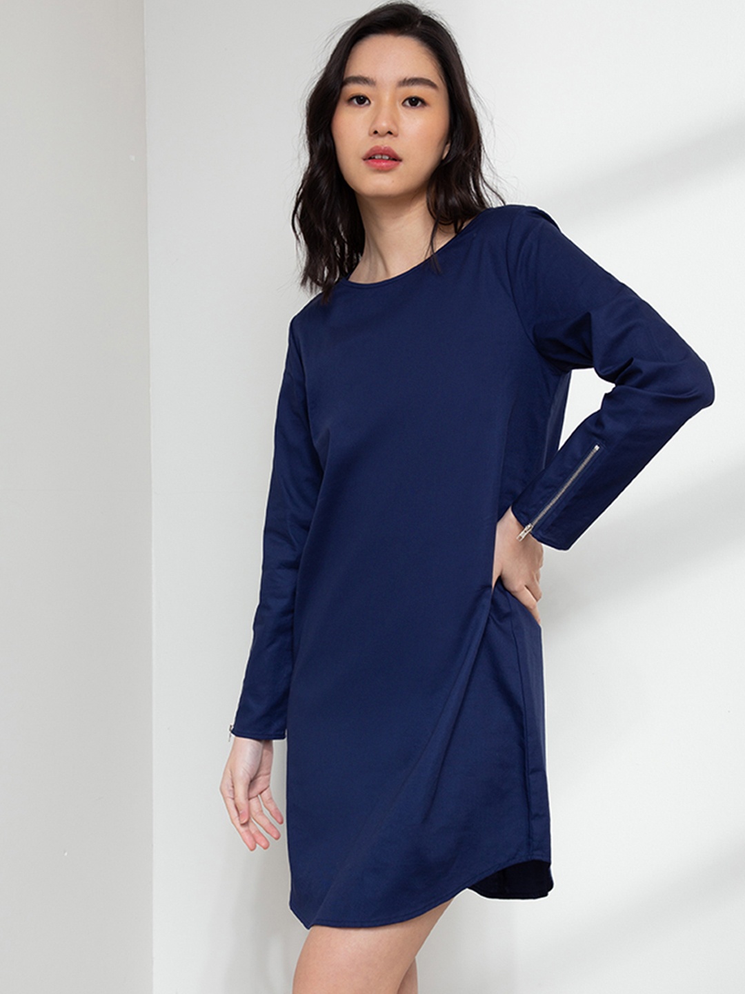 

ORIGIN BY ZALORA Navy Blue A-Line Dress