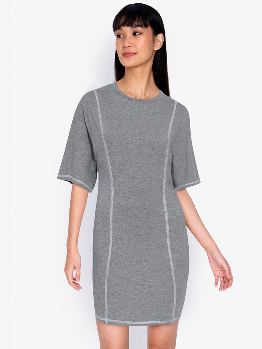 

ZALORA BASICS Grey Sheath Dress