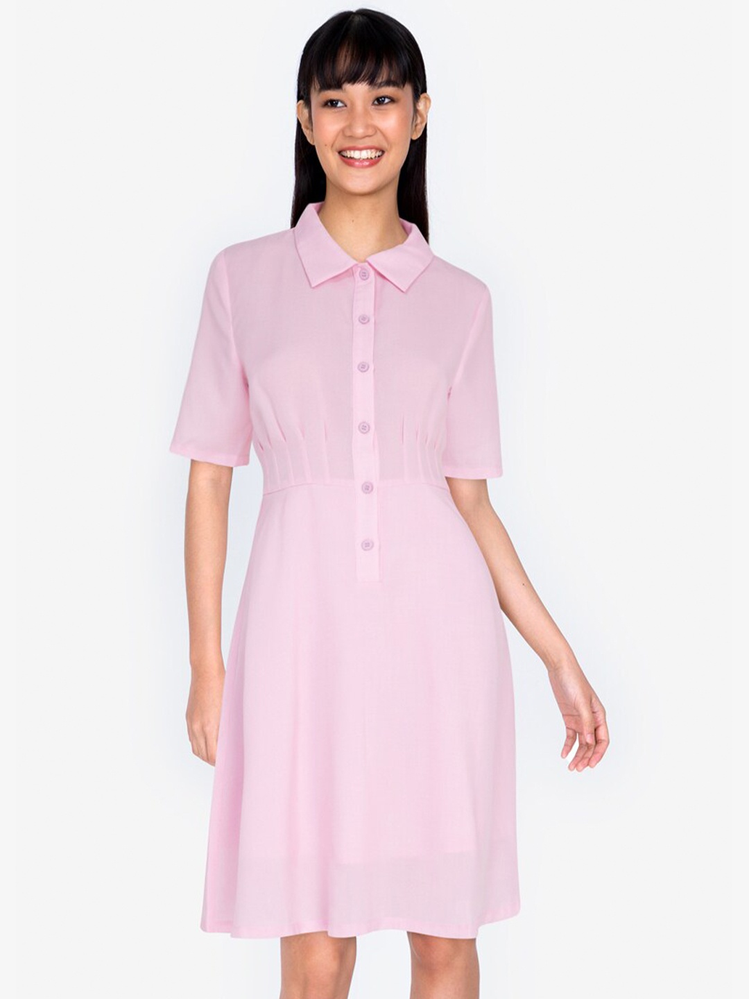 

ZALORA BASICS Pink Shirt Dress