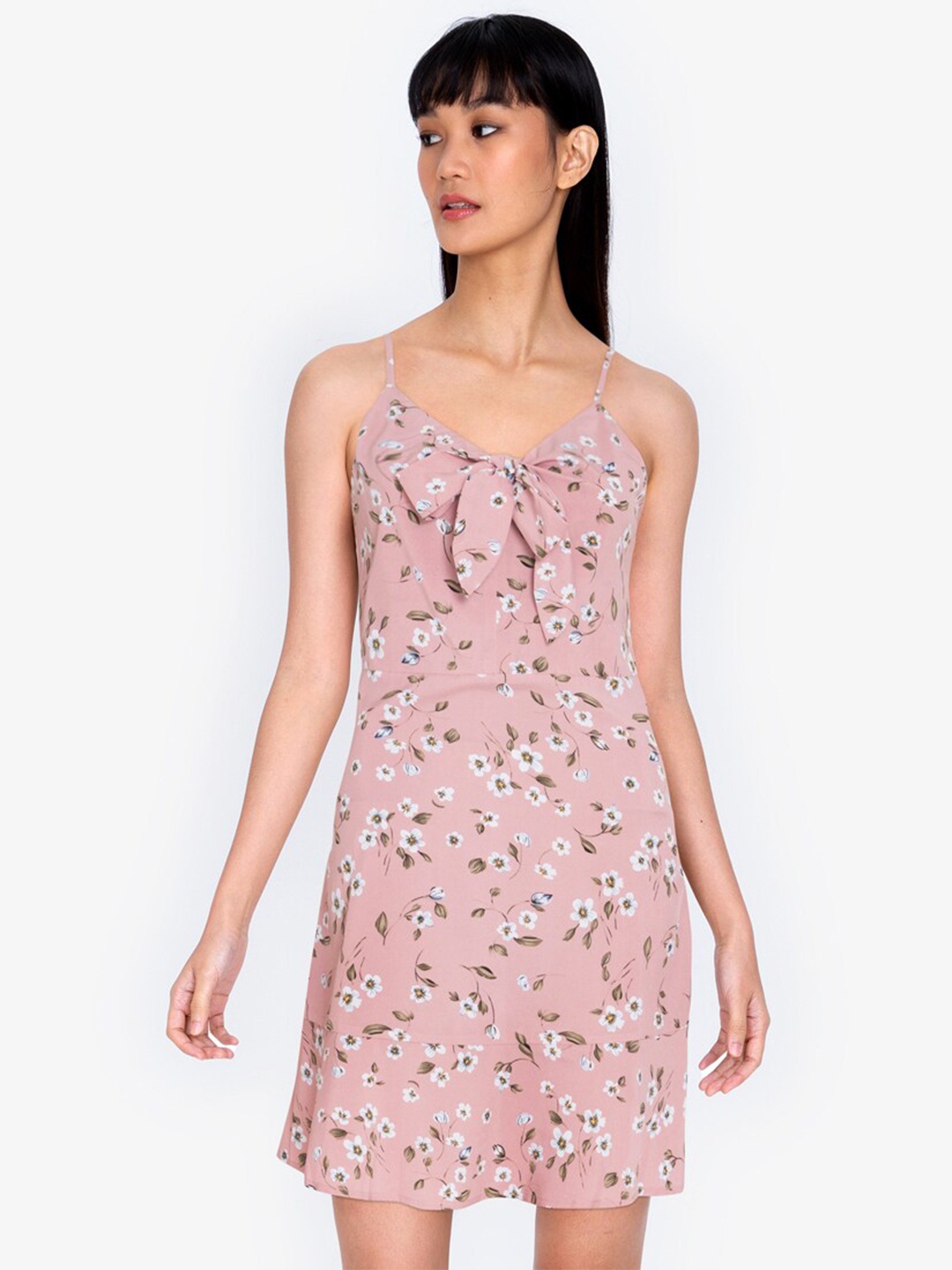 

ZALORA BASICS Multicoloured Floral A-Line Dress, Multi