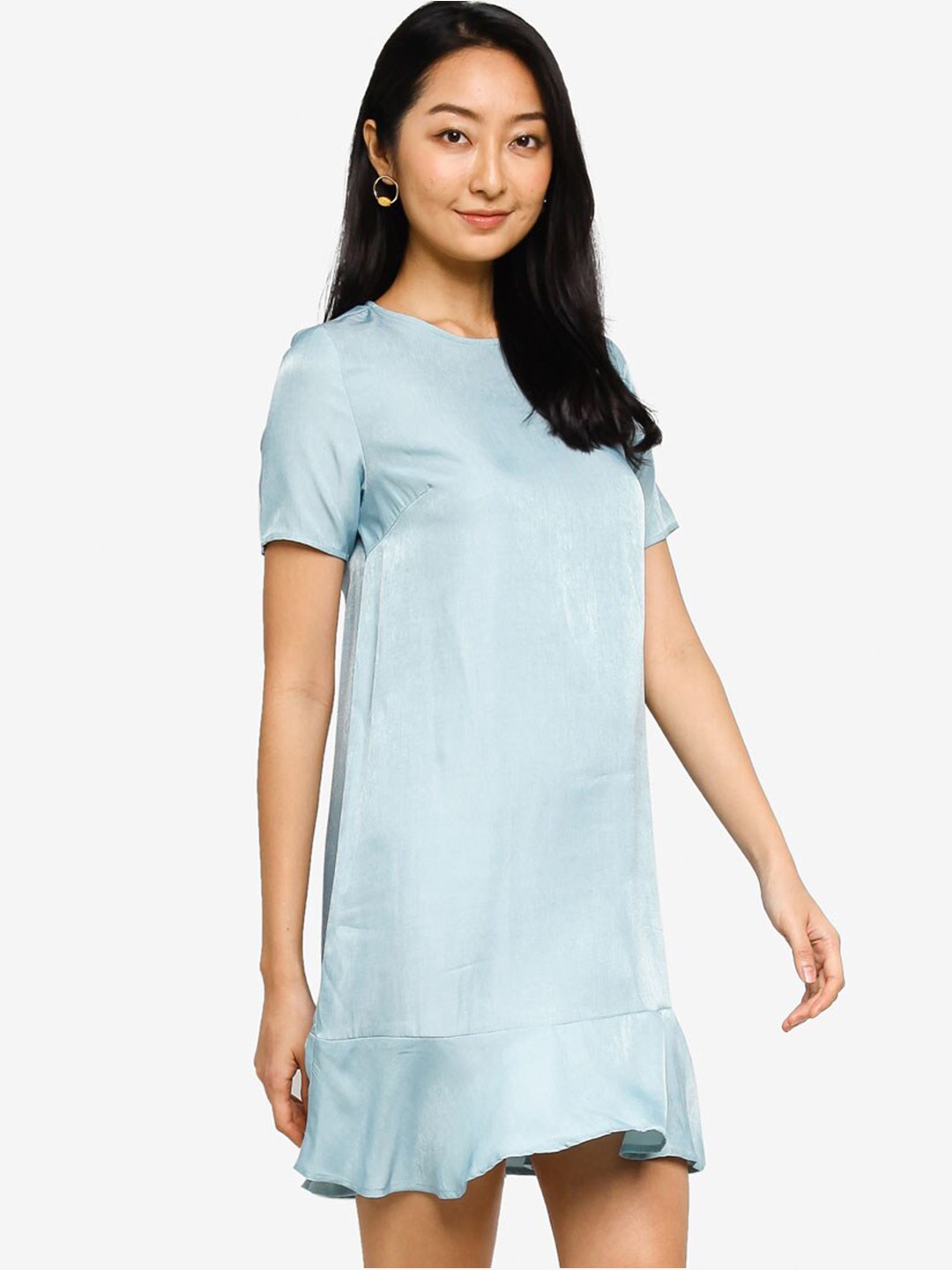 

ZALORA BASICS Green A-Line Mini Dress