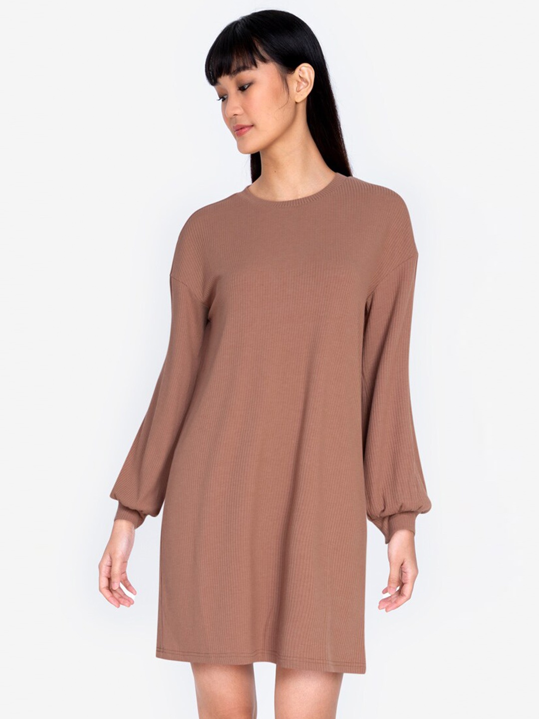 

ZALORA BASICS Brown A-Line Dress