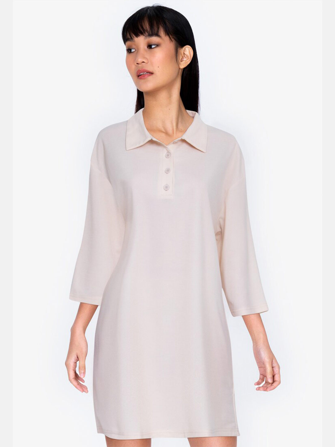 

ZALORA BASICS Beige A-Line Dress