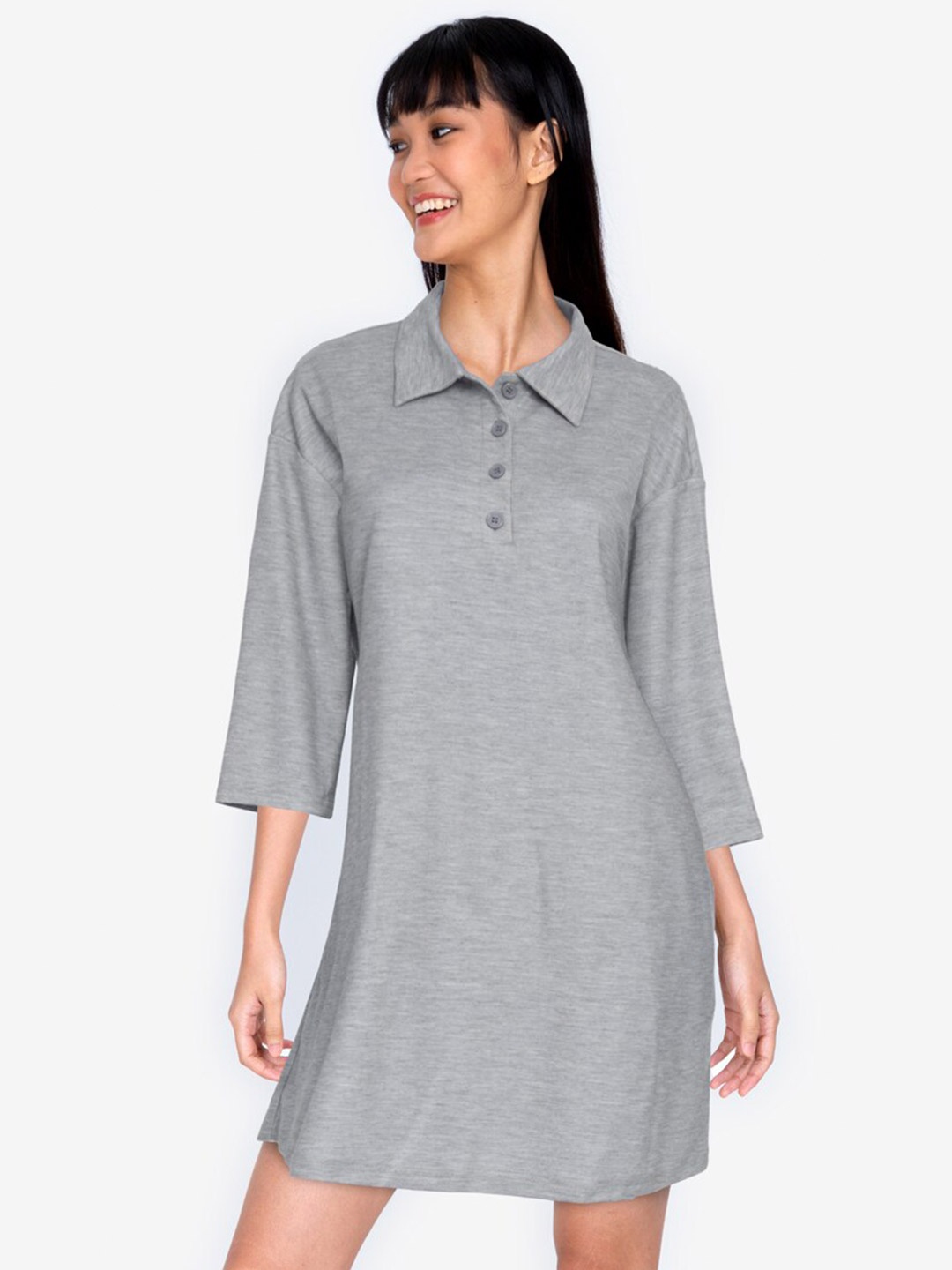 

ZALORA BASICS Grey T-shirt Dress