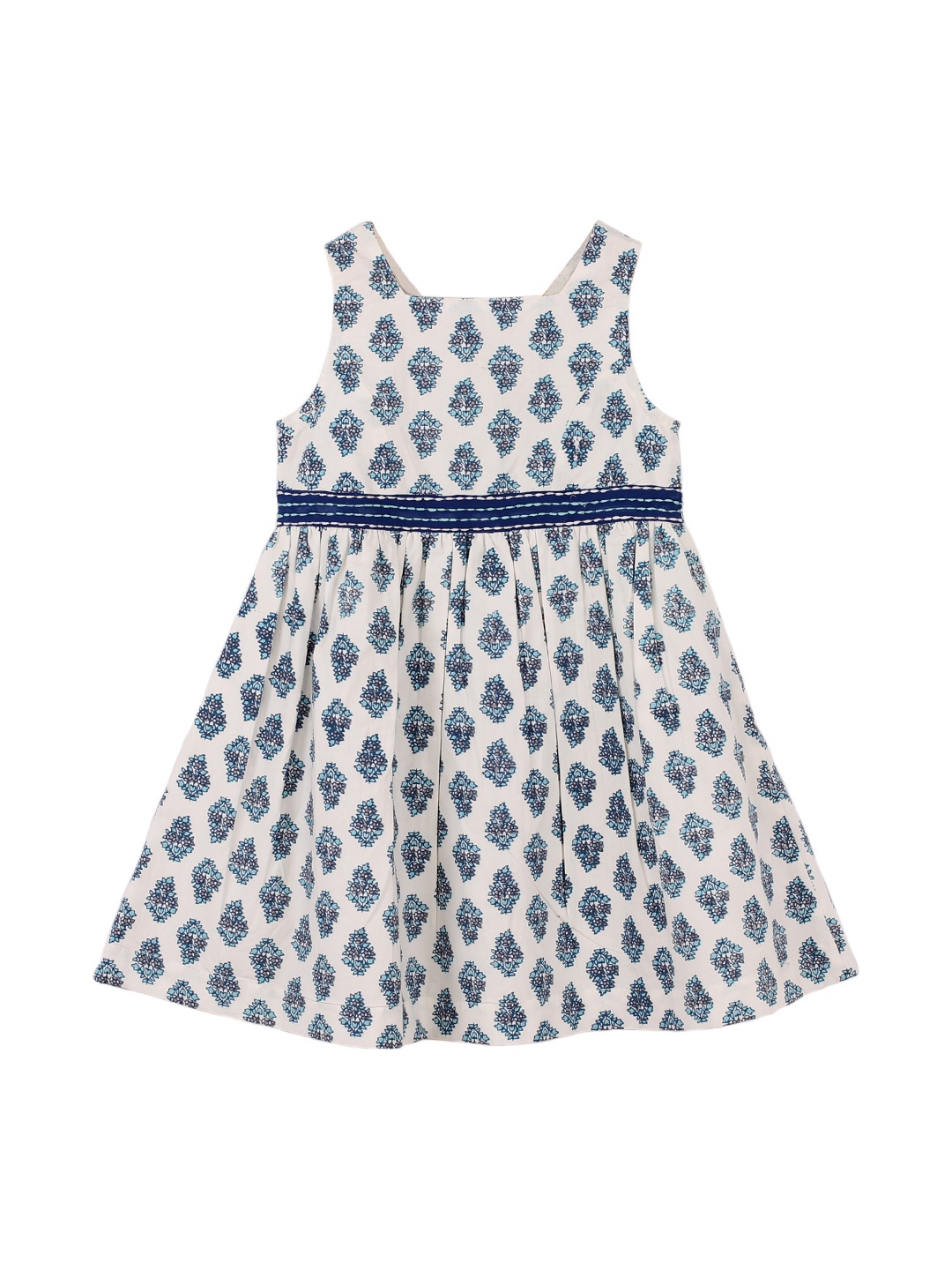 

My Little Lambs Girls Off-White Printed A-line Dress