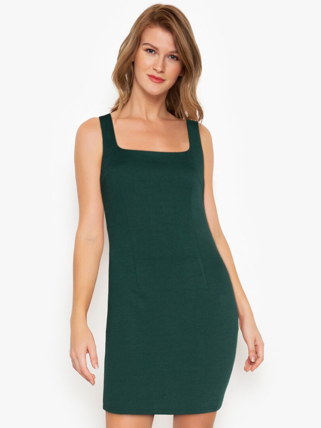 

ZALORA BASICS Women Green Bodycon Mini Dress