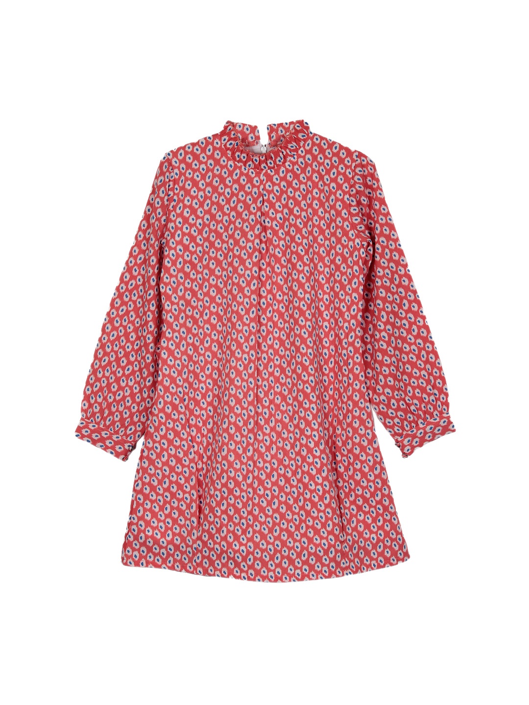 

My Little Lambs Girls Red Printed A-Line Dress