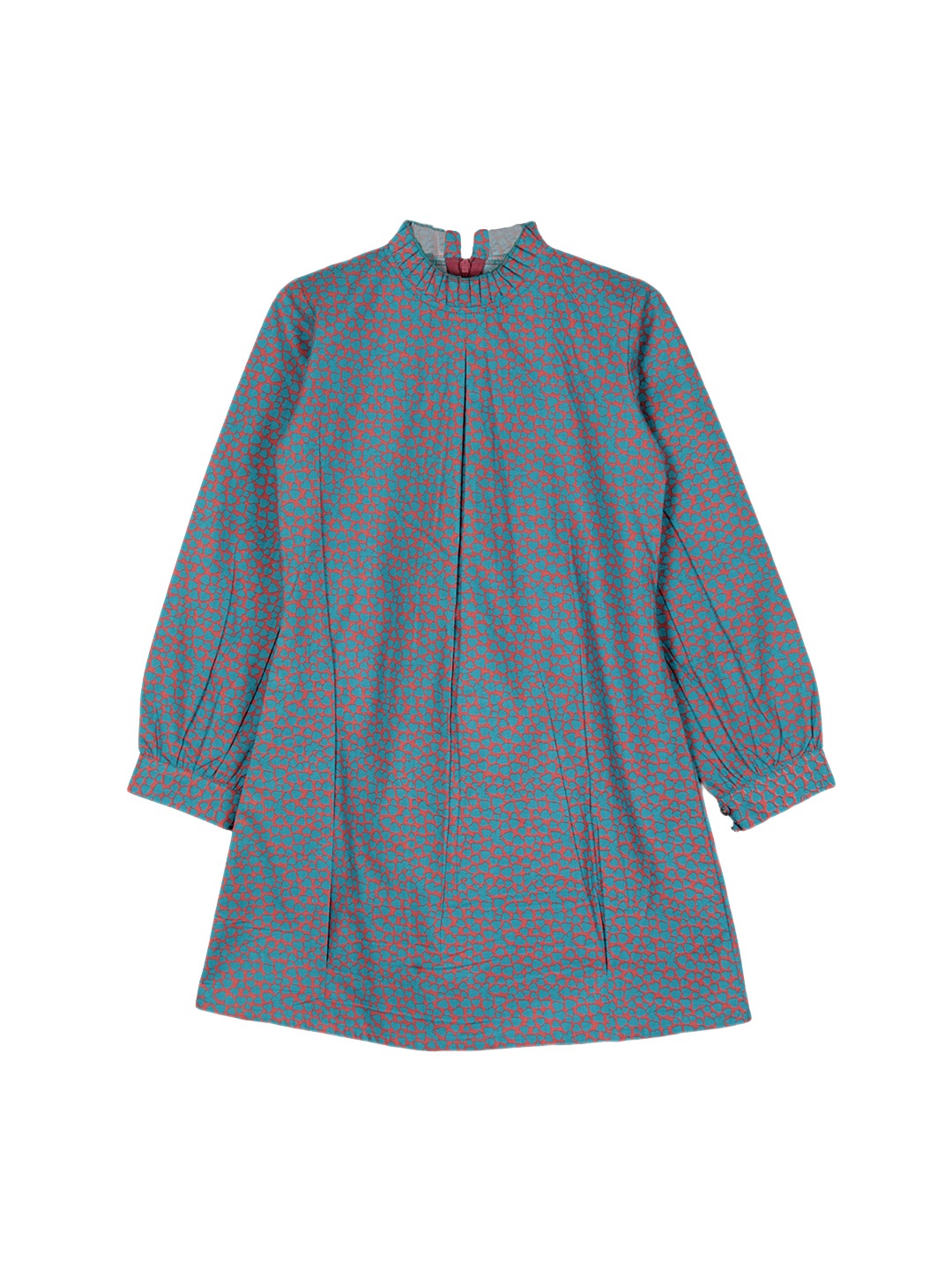 

My Little Lambs Girls Blue Printed A-Line Dress