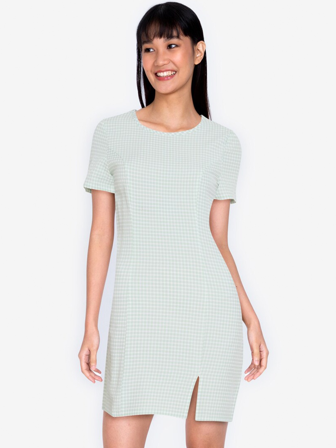 

ZALORA BASICS Multicoloured Sheath Double Pocket Belted Dress, Multi