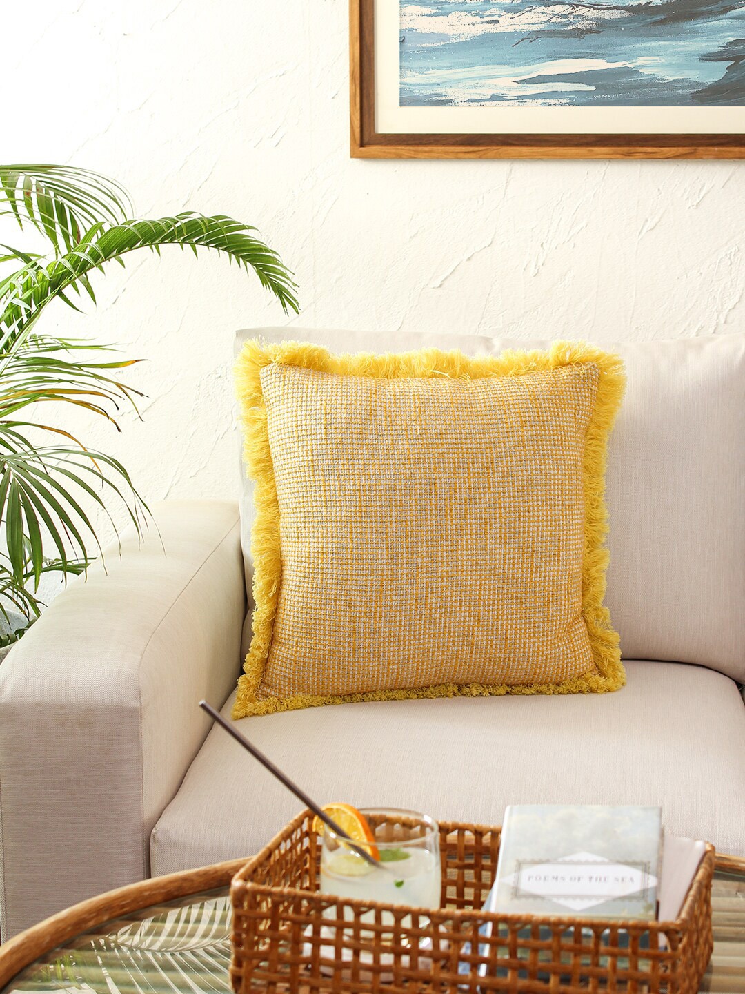 

House This Yellow Square Cushion Covers