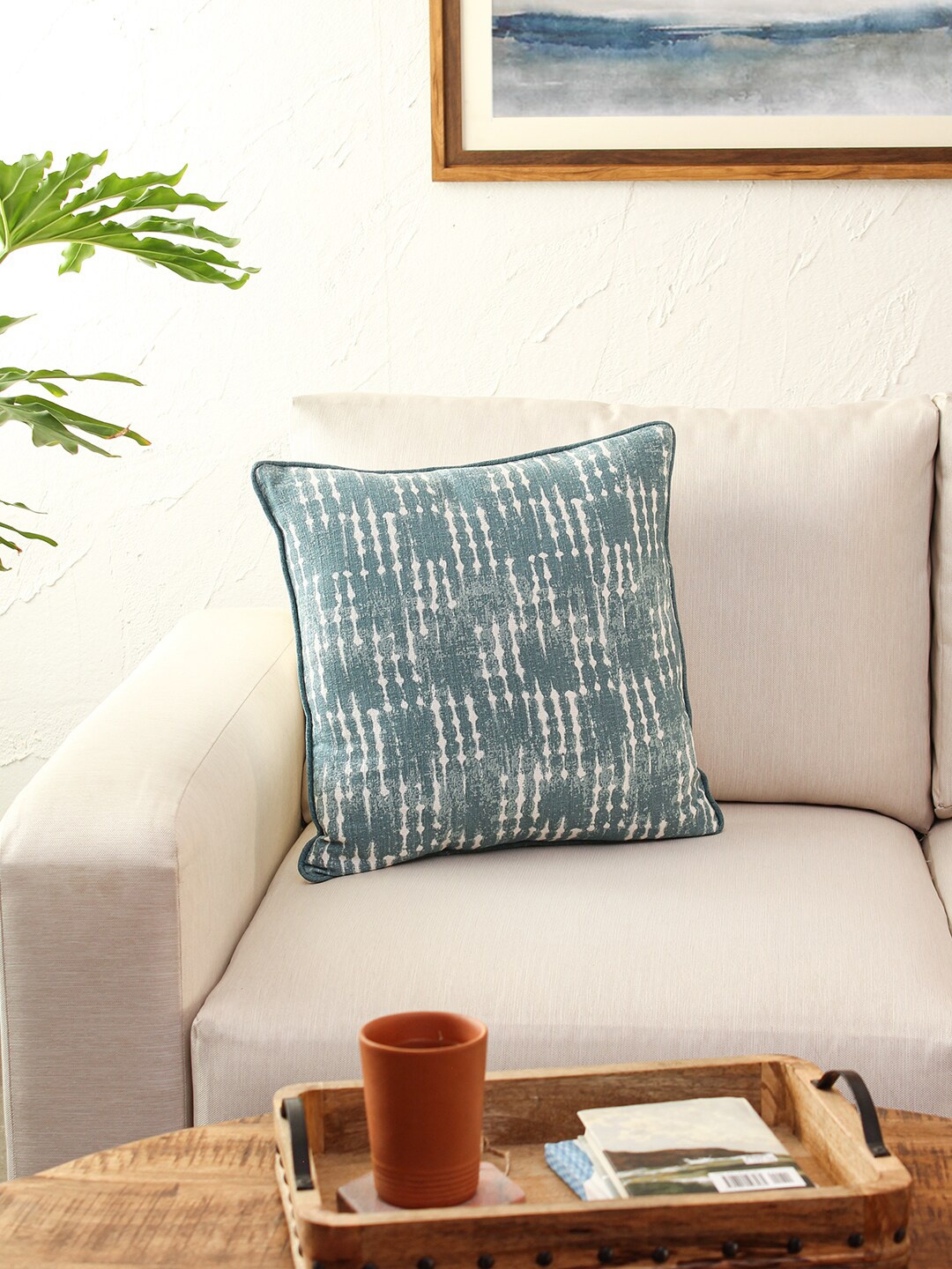 

House This Blue Abstract Square Cushion Covers