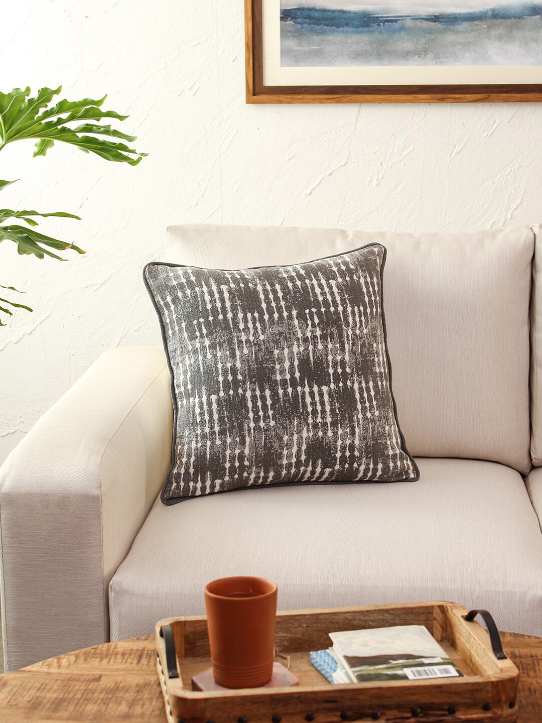 

House This Grey Geometric Square Cushion Covers