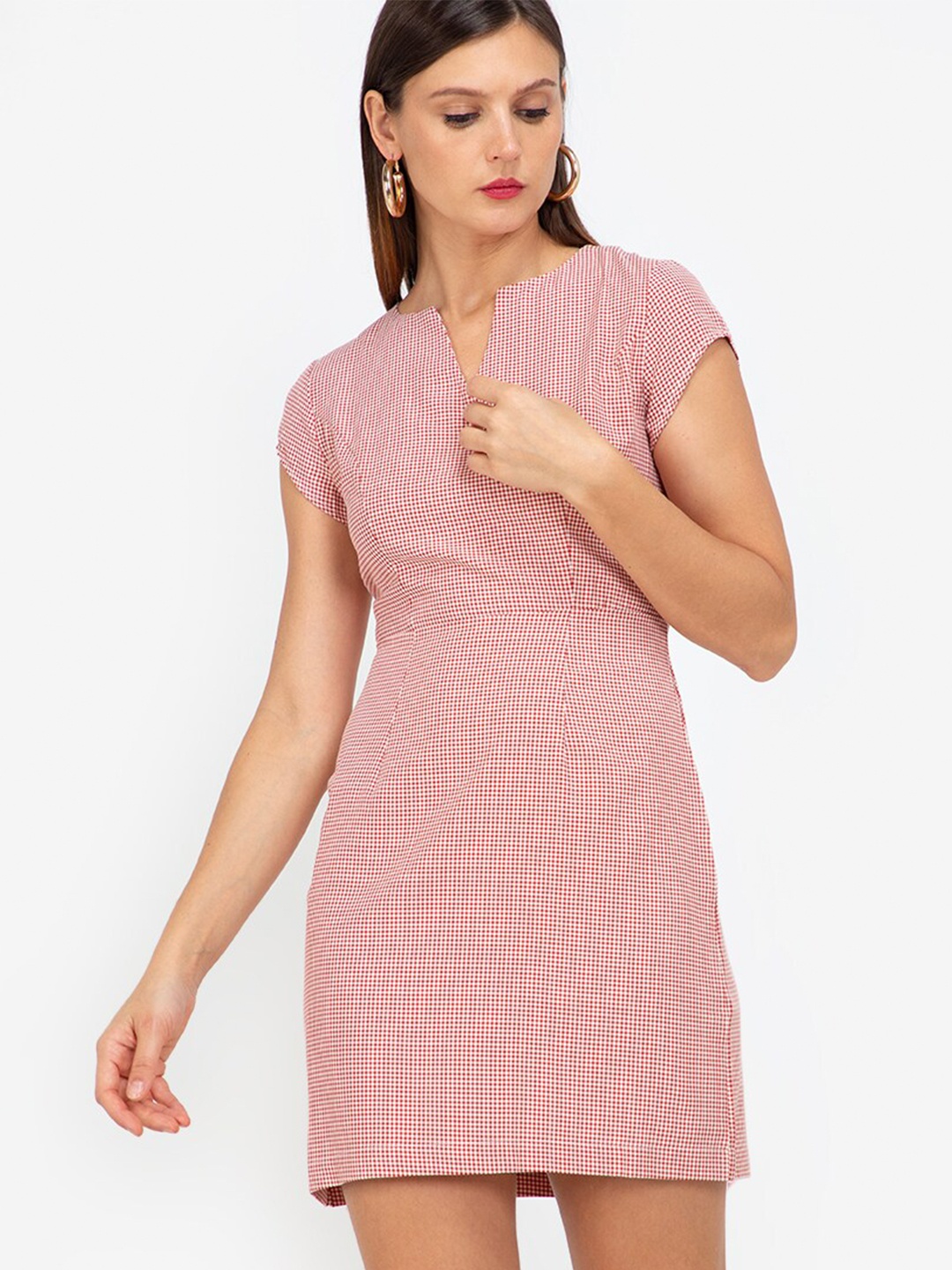 

ZALORA WORK Multicoloured Deep Notch T-shirt Dress, Multi
