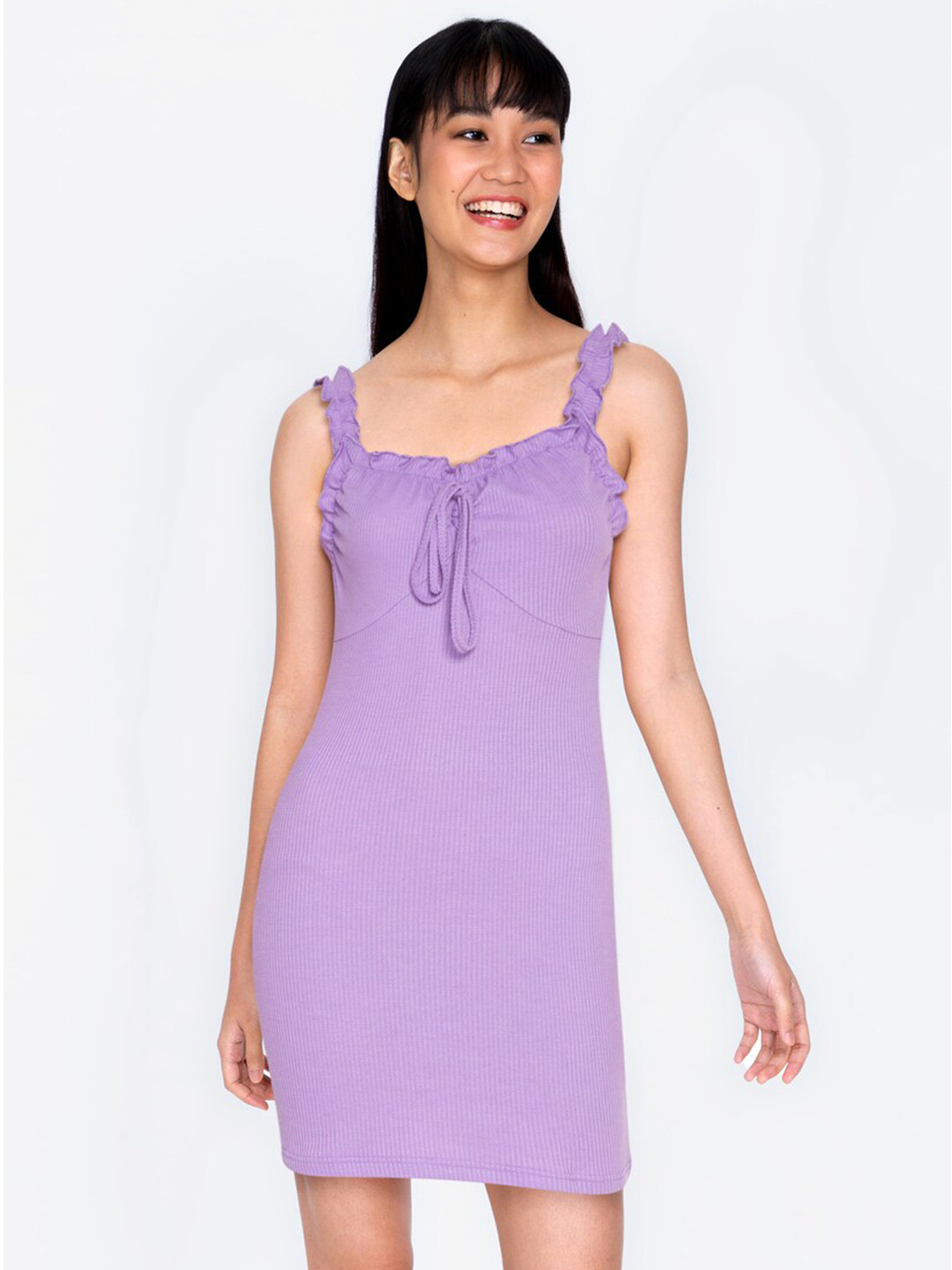 

ZALORA BASICS Lavender Bodycon Mini Dress