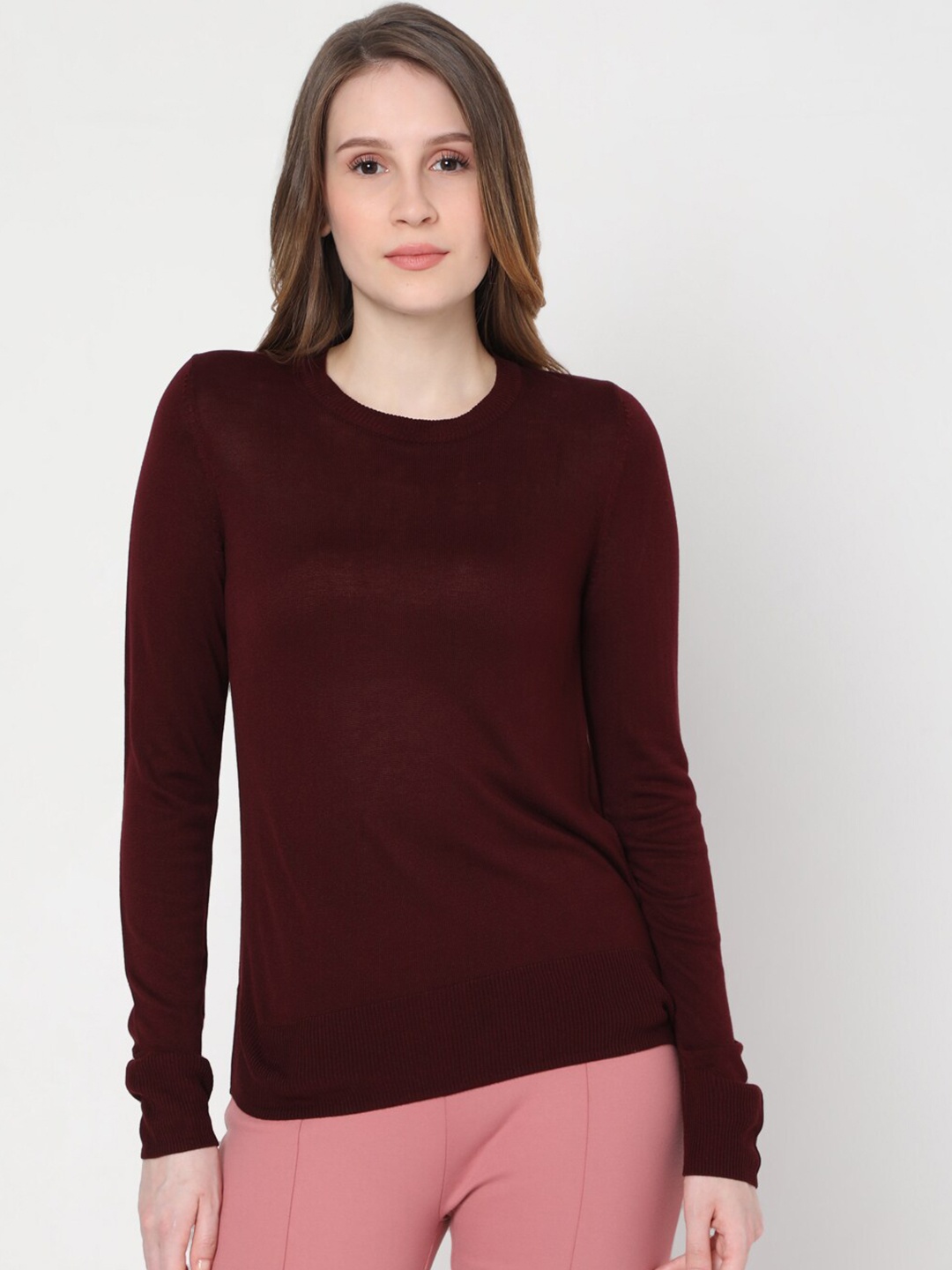 

Vero Moda Women Burgundy Pullover