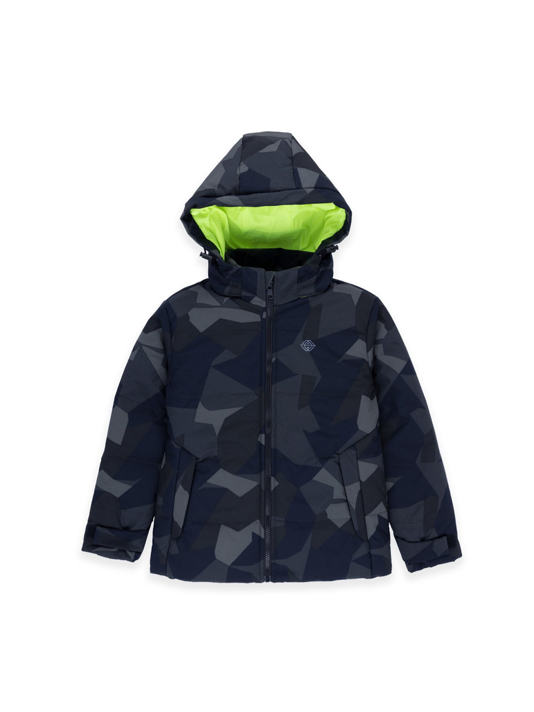 

Status Quo Boys Olive Green Grey Camouflage Padded Jacket