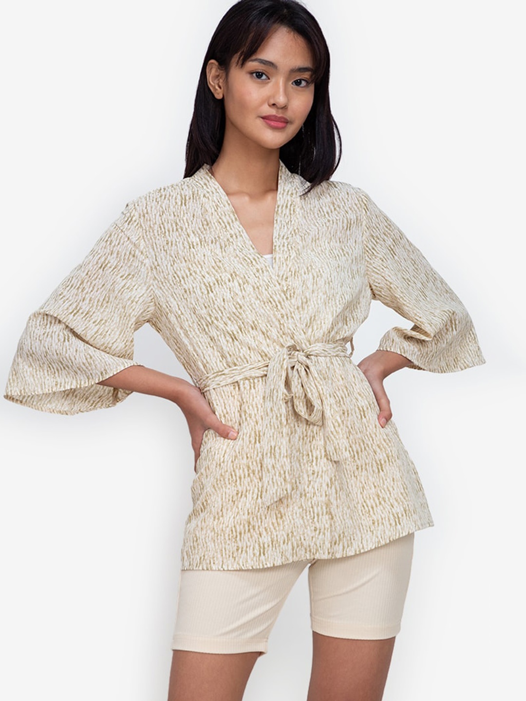 

ZALORA BASICS Women Multicoloured Kimono Jacket, Multi