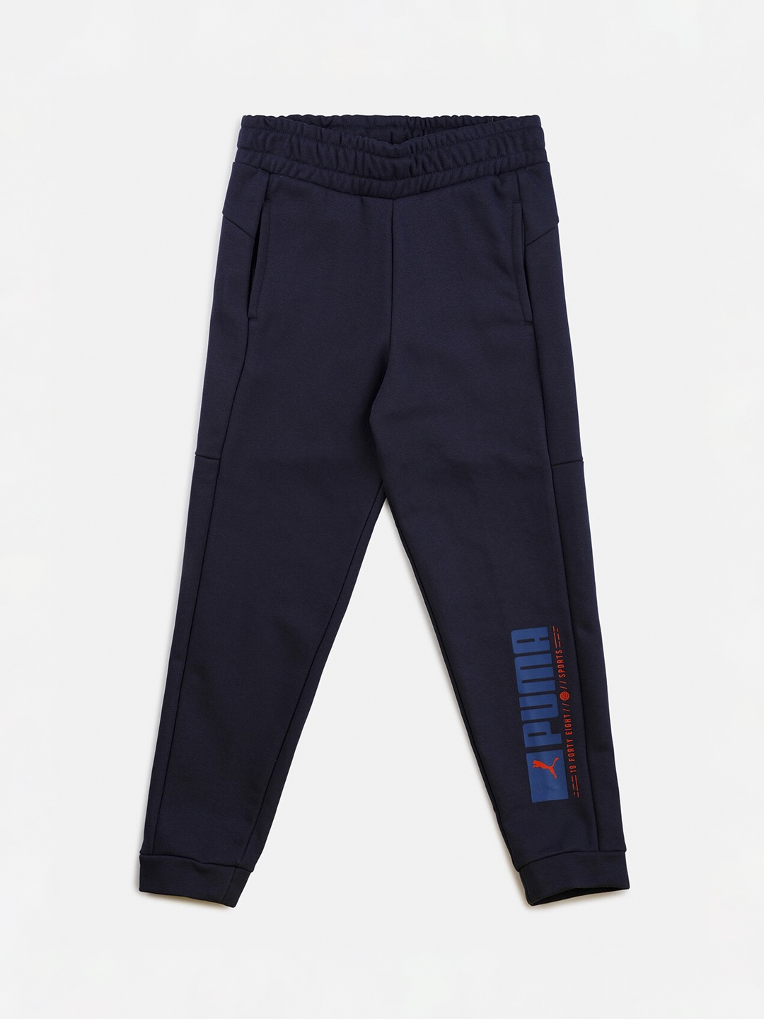 

Puma Boys Navy Blue Printed Sports Sweatpants with dryCELL technology