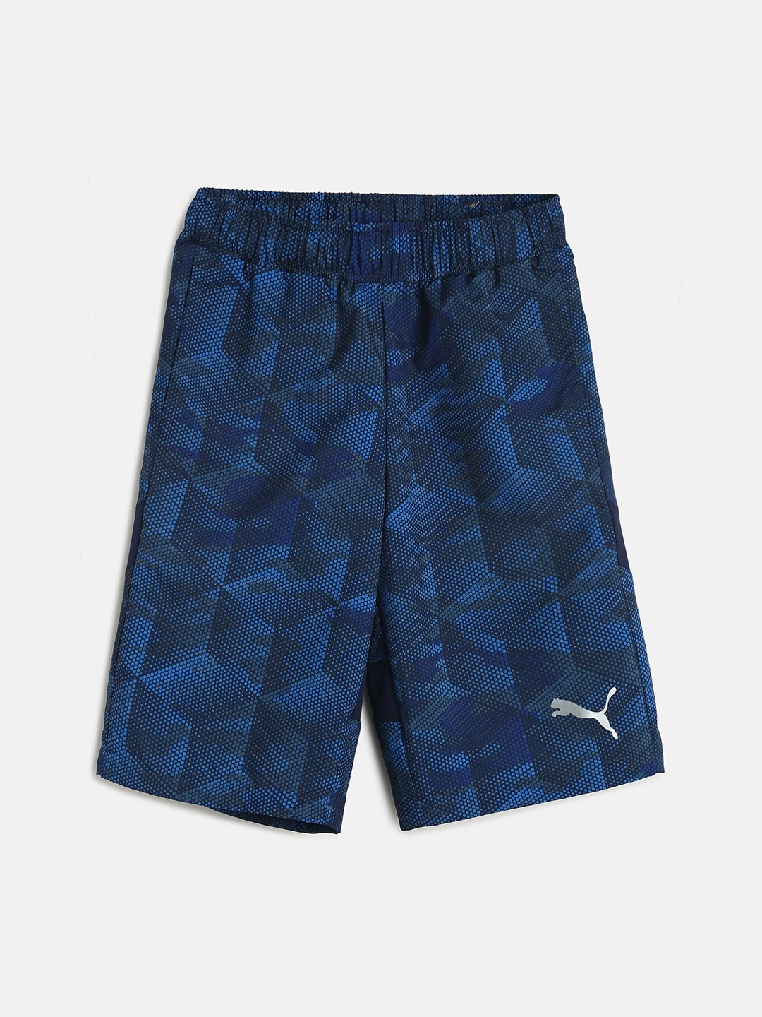 

Puma Boys Blue Printed Active Woven Youth Sports Shorts