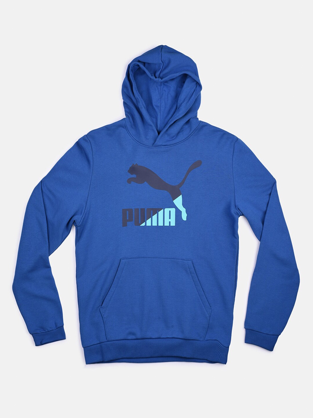 

Puma Boys Blue Printed Hooded Sweatshirt