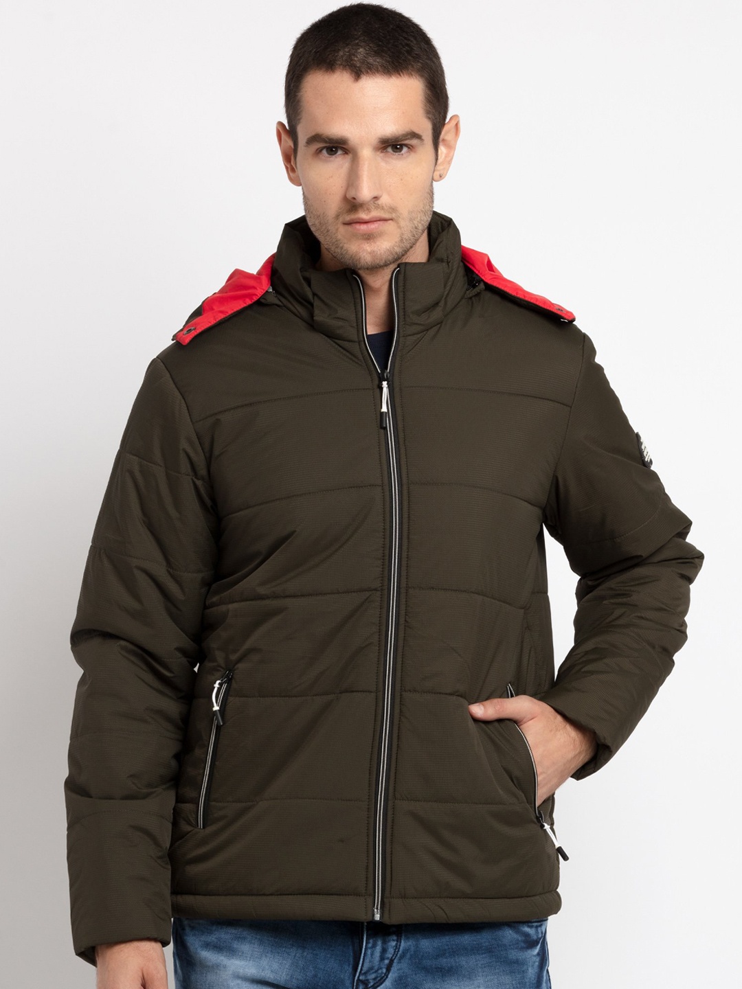 

Status Quo Men Olive Green Padded Jacket