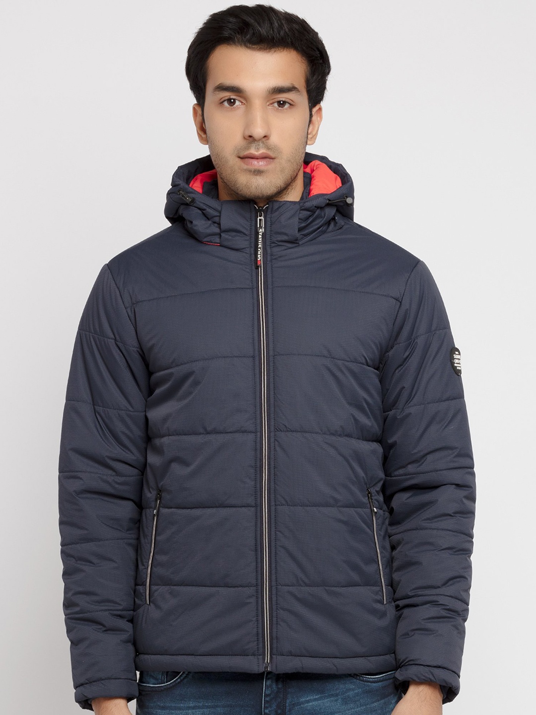 

Status Quo Men Navy Blue Padded Jacket