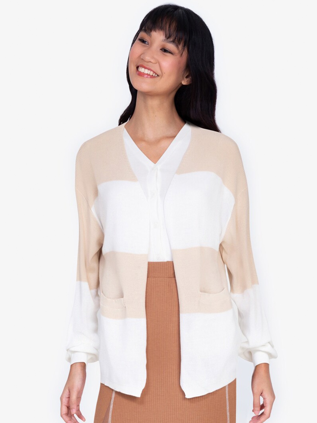

ZALORA BASICS Multicoloured Colourblocked Top, Multi