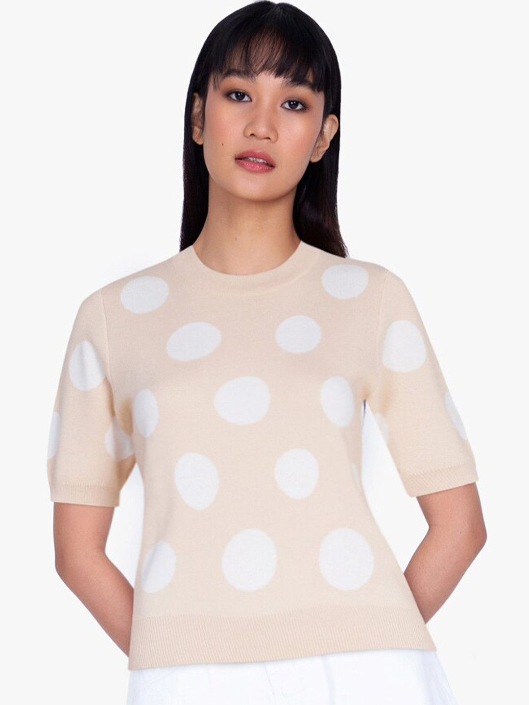 

ZALORA BASICS Pink & White Print Top