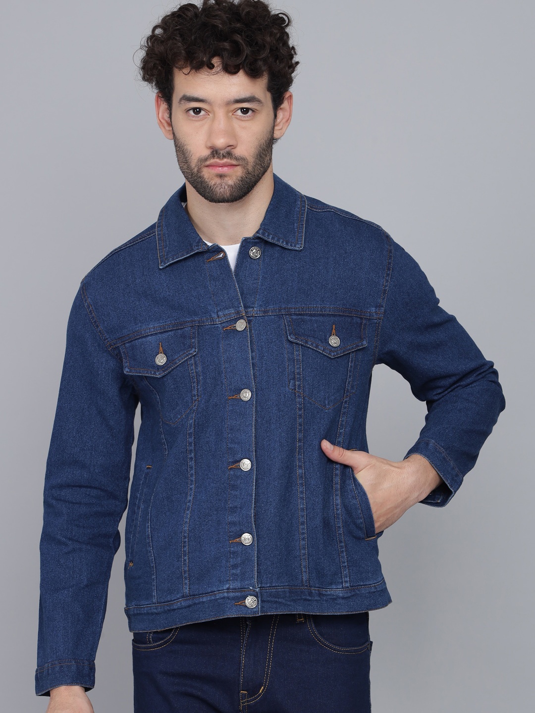 

Kotty Men Blue Lightweight Denim Jacket