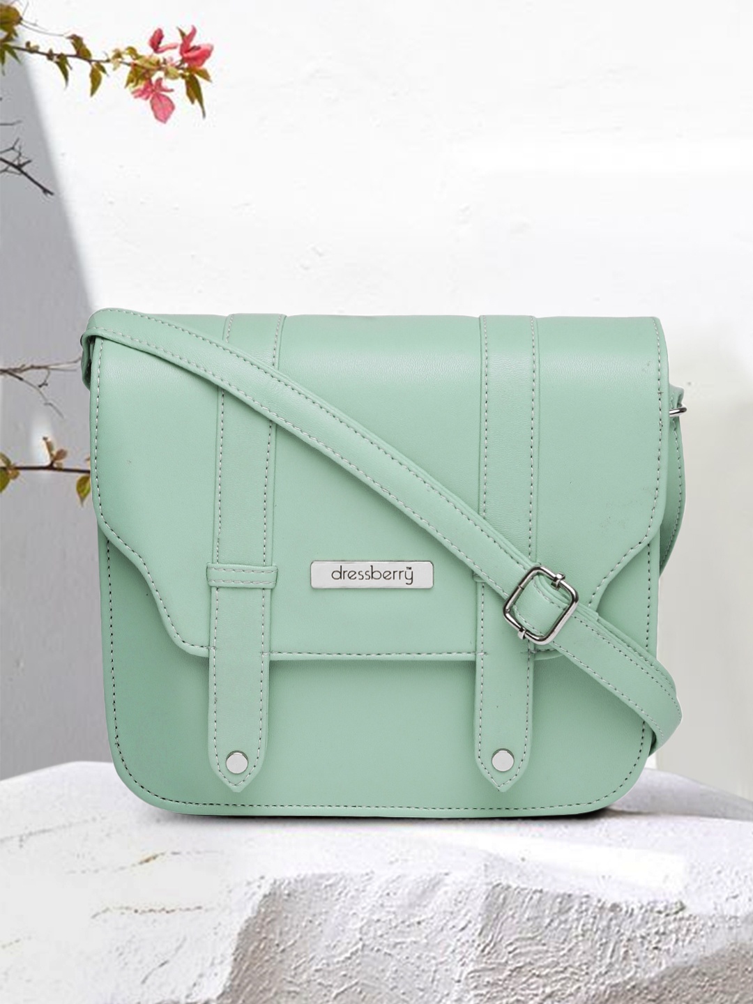 

DressBerry Mint Green Sling Bag