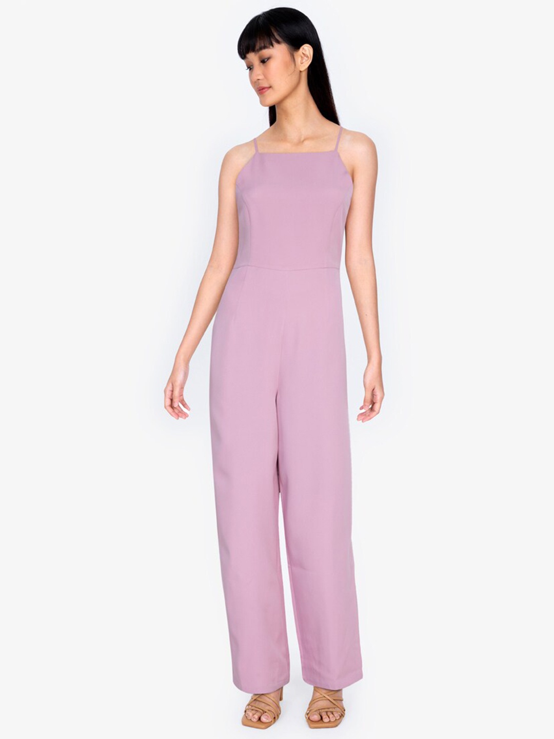 

ZALORA BASICS Pink Basic Jumpsuit